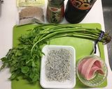 セリしらすベーコンのしっとりふりかけ♪作り方1写真
