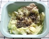 レンジで キャベツと豚バラの塩昆布あえ作り方3写真