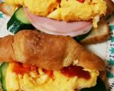 朝食に。クロワッサン・サンドイッチ！作り方3写真