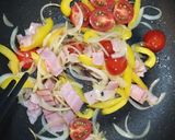 簡単♪ガーリックオイルの野菜パスタ作り方6写真