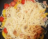 簡単♪ガーリックオイルの野菜パスタ作り方7写真