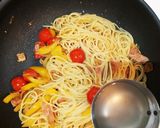 簡単♪ガーリックオイルの野菜パスタ作り方8写真