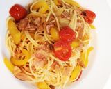 簡単♪ガーリックオイルの野菜パスタ作り方9写真