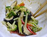レンジで簡単！茄子と作り置き野菜サラダ作り方3写真
