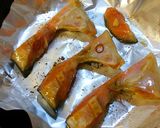 塩銀鮭のにんにく醤油漬け焼き。作り方3写真