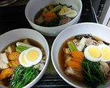 栄養満点☺️♥️☺️肉汁うどんランチ作り方5写真