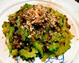 簡単！ゴーヤと塩昆布の和風そぼろ炒め作り方4写真
