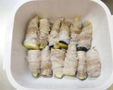 レンジで5分！豚ばら巻き茄子おろしぽん酢作り方6写真