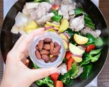 鶏肉と香ばし醤油アーモンドの秋色炒め作り方5写真