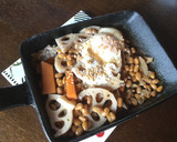 お皿いらず！納豆とレンコンの目玉焼き作り方5写真