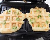 豆腐でお食事ワッフル✨オクラも入れ焼くよ作り方4写真