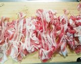 定食屋さんの味！豚バラ肉で豚の生姜焼き風作り方1写真