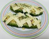 ⭐ゴーヤボート⭐サツマイモとチーズ乗せ作り方3写真