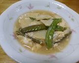 たけのこときぬさやの卵とじ作り方5写真