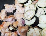 鶏ムネ肉と茄子の甘味噌炒め丼作り方6写真
