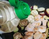 鶏ムネ肉と茄子の甘味噌炒め丼作り方7写真
