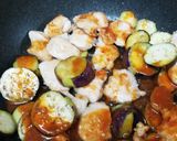 鶏ムネ肉と茄子の甘味噌炒め丼作り方8写真