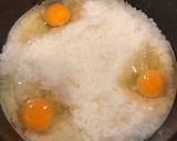 餅もち玉子入り、我が家のボリュームお粥！作り方5写真