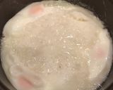 餅もち玉子入り、我が家のボリュームお粥！作り方6写真