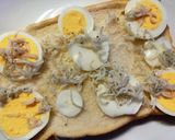 茹で卵×しらす、スイスチャードのトースト作り方2写真