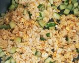 カリカリ食感が美味しい胡瓜のチャーハン作り方5写真