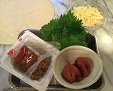 梅じそ納豆ピザ作り方1写真