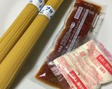 丸美屋麻婆豆腐の素パスタ 超大人気です!作り方1写真