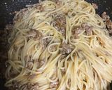 丸美屋麻婆豆腐の素パスタ 超大人気です!作り方4写真