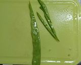 いんげんと豚こまの味噌炒め作り方1写真