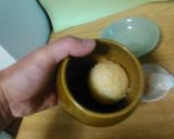 球形の茶碗でつくる味噌おにぎり作り方4写真