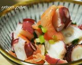 タコとスモークサーモンの和風カルパッチョ作り方3写真
