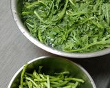 無駄なし！春菊の茎サラダ作り方1写真