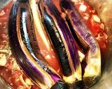 丸ごと長ナスのトマト&ミート煮込み作り方4写真