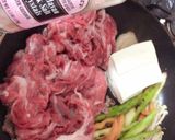 アスパラと赤パプリカの焼き肉風すきやき♡作り方6写真