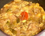 鍋・すき焼きアレンジ！余りで簡単卵とじ！作り方5写真
