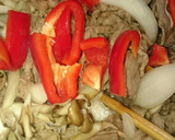 ささっと。牛肉ごぼう舞茸の甘辛炒め煮。作り方4写真