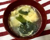 簡単＊わかめと卵のスープ＊作り方3写真