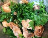 わさび菜と鶏肉の柚子胡椒和え作り方3写真