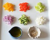 タコと鶏ささみのラビゴットソースがけ♪作り方1写真