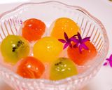 華やかに✨簡単！フルーツのカラフル寒天作り方4写真