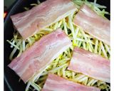 もやしオクラベーコンのハーブチーズ蒸焼作り方3写真