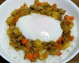 ドライカレー半熟卵乗せ作り方4写真