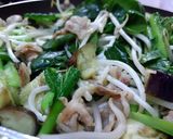 豚バラとなすと小松菜のあんかけ焼きそば作り方4写真