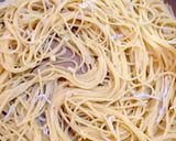 簡単！生ハム入りしらすと水菜のパスタ☆作り方4写真