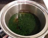 モロヘイヤとたっぷりネギと胡麻の温スープ作り方1写真