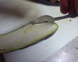 ナスとカニカマで　味噌味茄子ボート作り方1写真