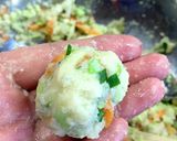 たこ焼き風 低糖質 おからの野菜団子揚げ作り方4写真