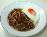 ロコモコ風もやしのハンバーグご飯作り方5写真