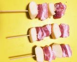 簡単！豚肉とりんごの串焼き作り方3写真
