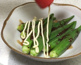 簡単おつまみ☆オクラのお好み焼き風作り方4写真